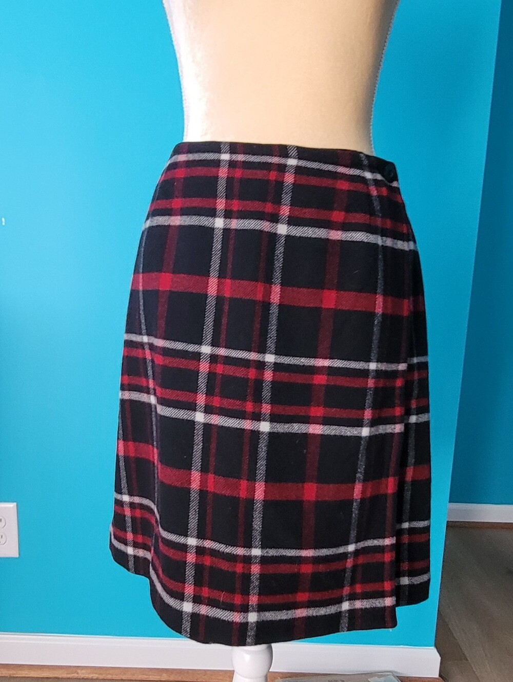 Madison & Max Tartan Plaid Skirt Womens Size 14 Lined
